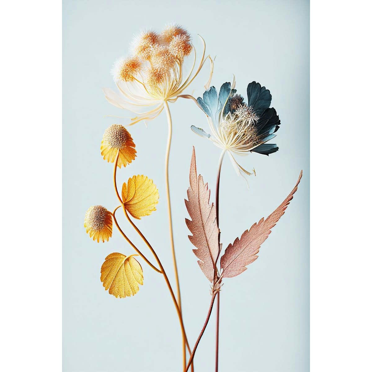 FLEUR - Tableau sur verre synthétique fleur colorée 65x97 cm