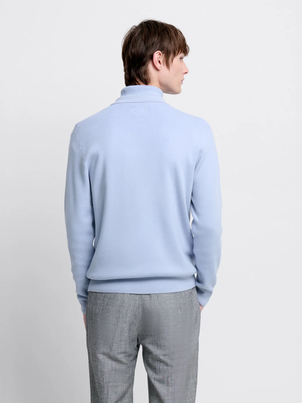 Pull col polo zippé en viscose certifiée