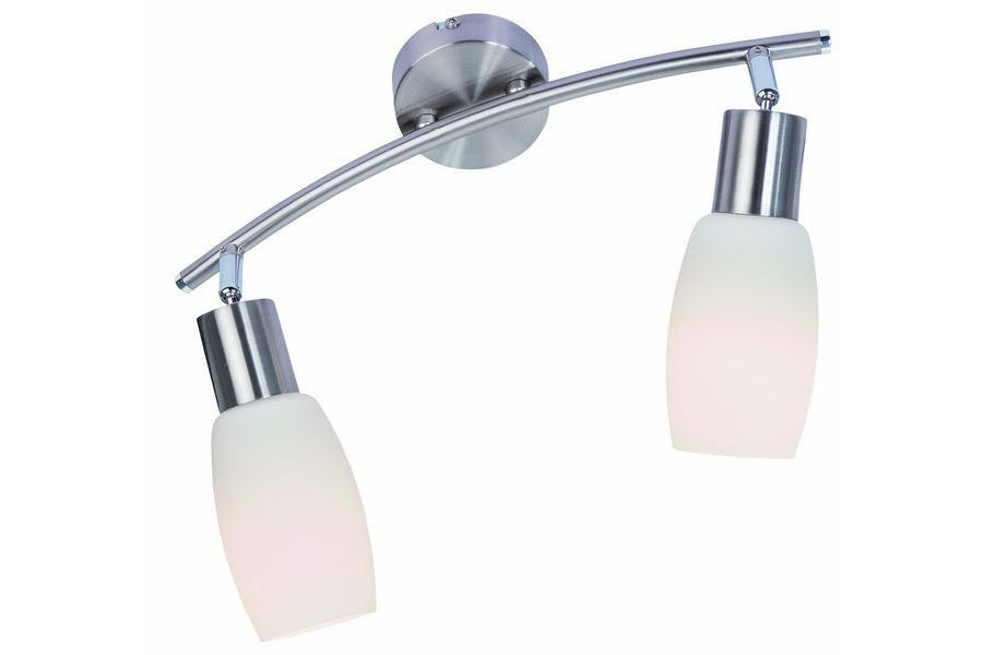Reflektor sufitowy nikiel Namp 2xE14x40W wym:20x36x10cm Reality