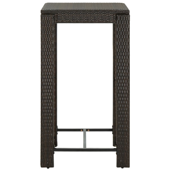 Stolik barowy Brąz 60.5 x 60.5 x 110.5 cm Technorattan vidaXL