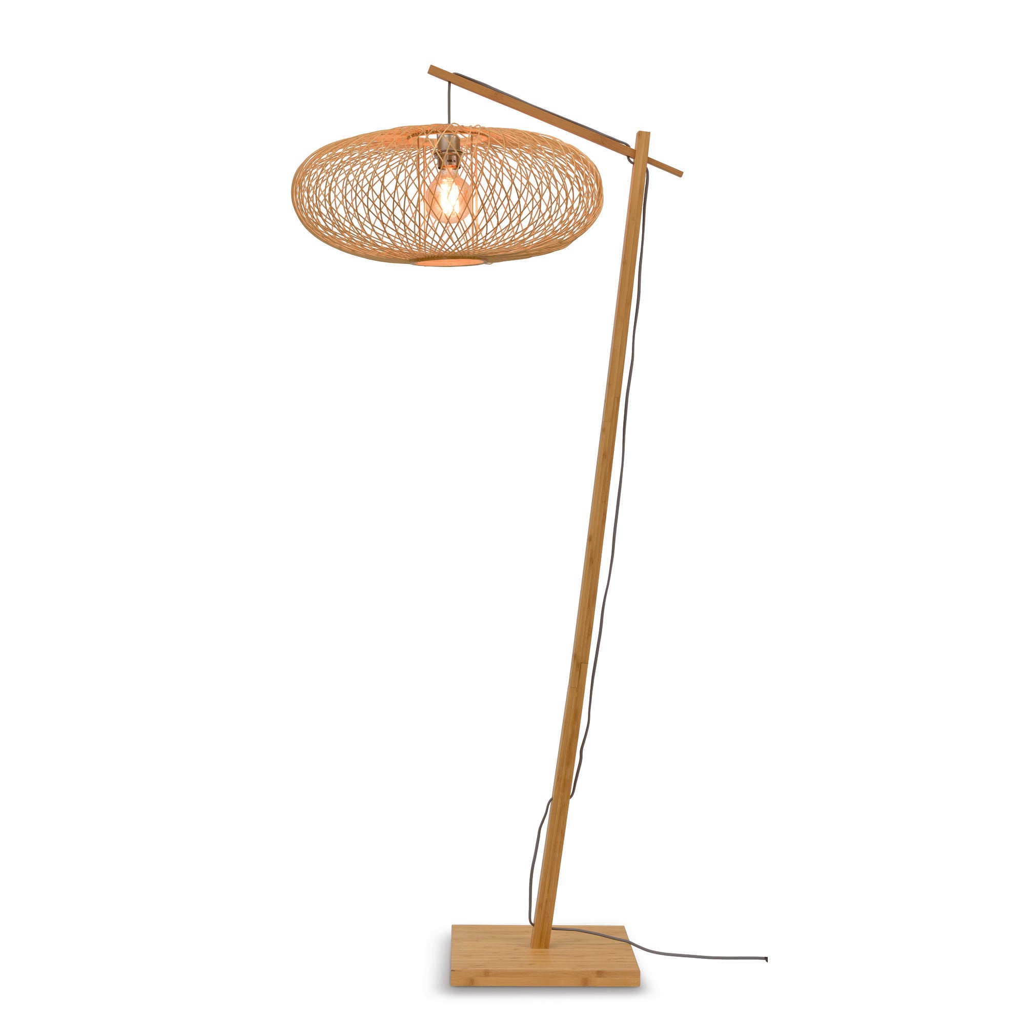 GOOD&MOJO vloerlamp Cango - bruin - Ø60cm
