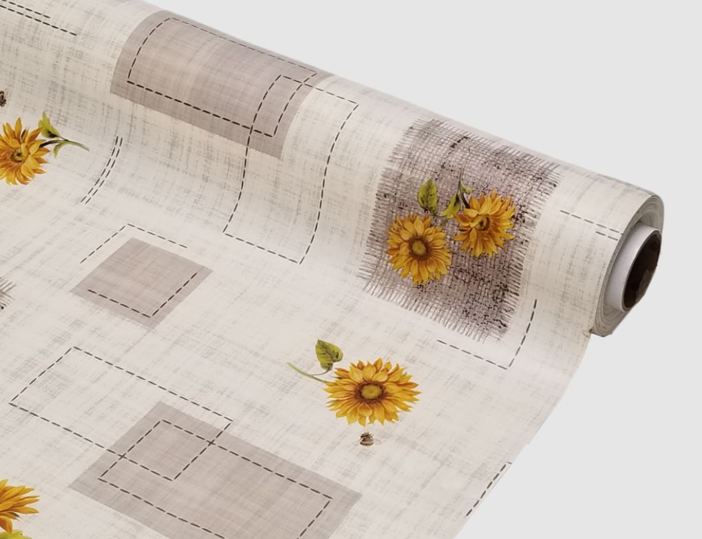 Wachstuch Sonnenblumen Beige