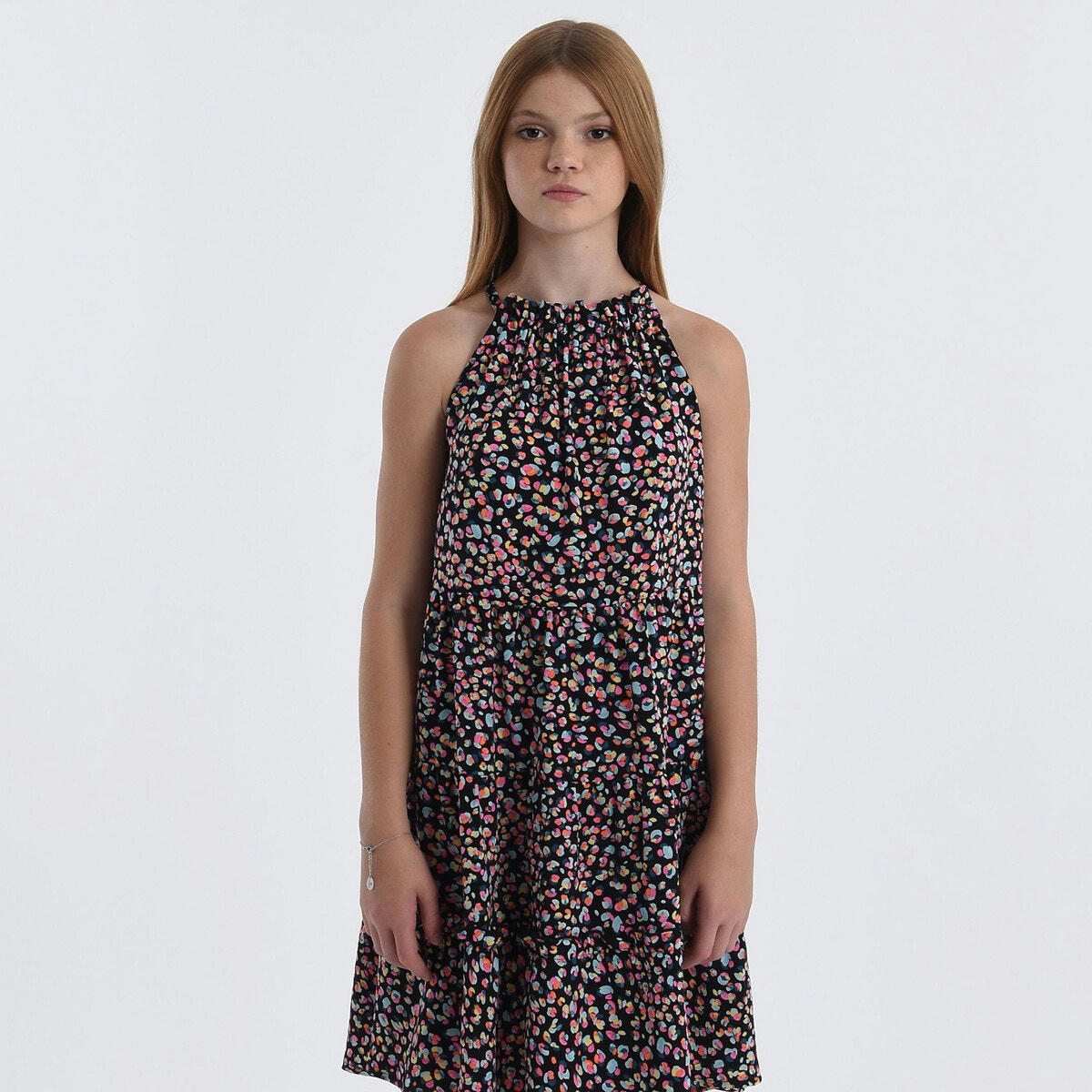 Robe évasée imprimée
