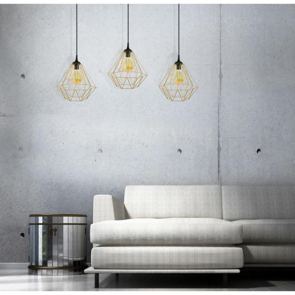 Lampa geometryczna Diamond złota 25 cm LOFT