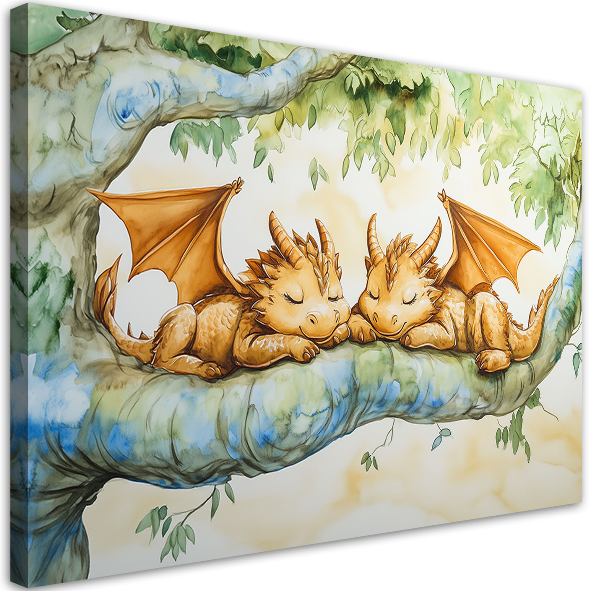 Feeby Obraz do pokoju dziecka, Małe smoki Zwierzęta 60x40
