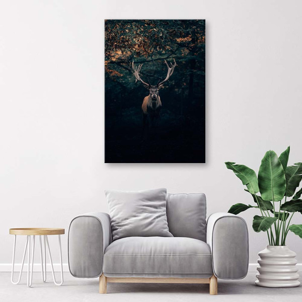 Feeby Obraz na płótnie Jeleń w zaroślach 40x60