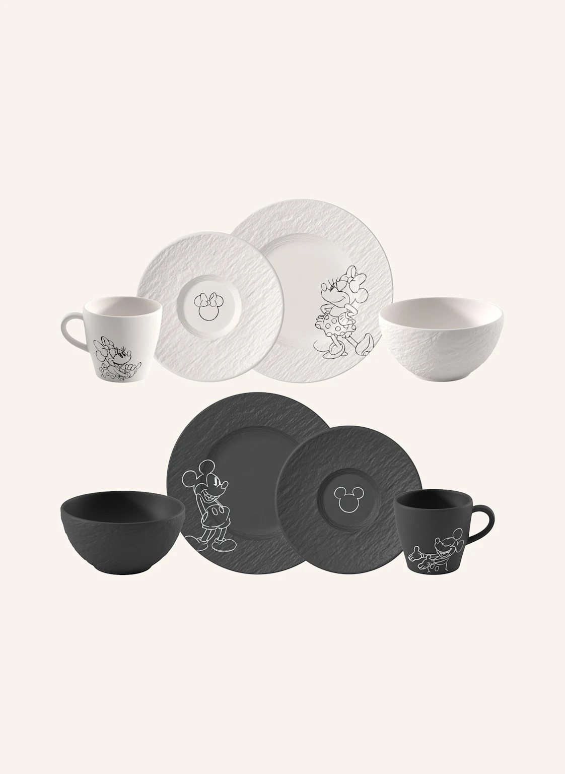 Villeroy & Boch Frühstücks-Set, 8-teilig MANUFACTURE ROCK - MICKEY MOUSE