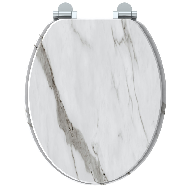 Abattant de toilette Naturo Marble blanc ALLIBERT