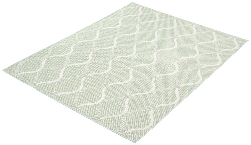 ECARPET Veranda Abstract Indoor/Outdoor Area Rug, Mint, Assorted Sizes