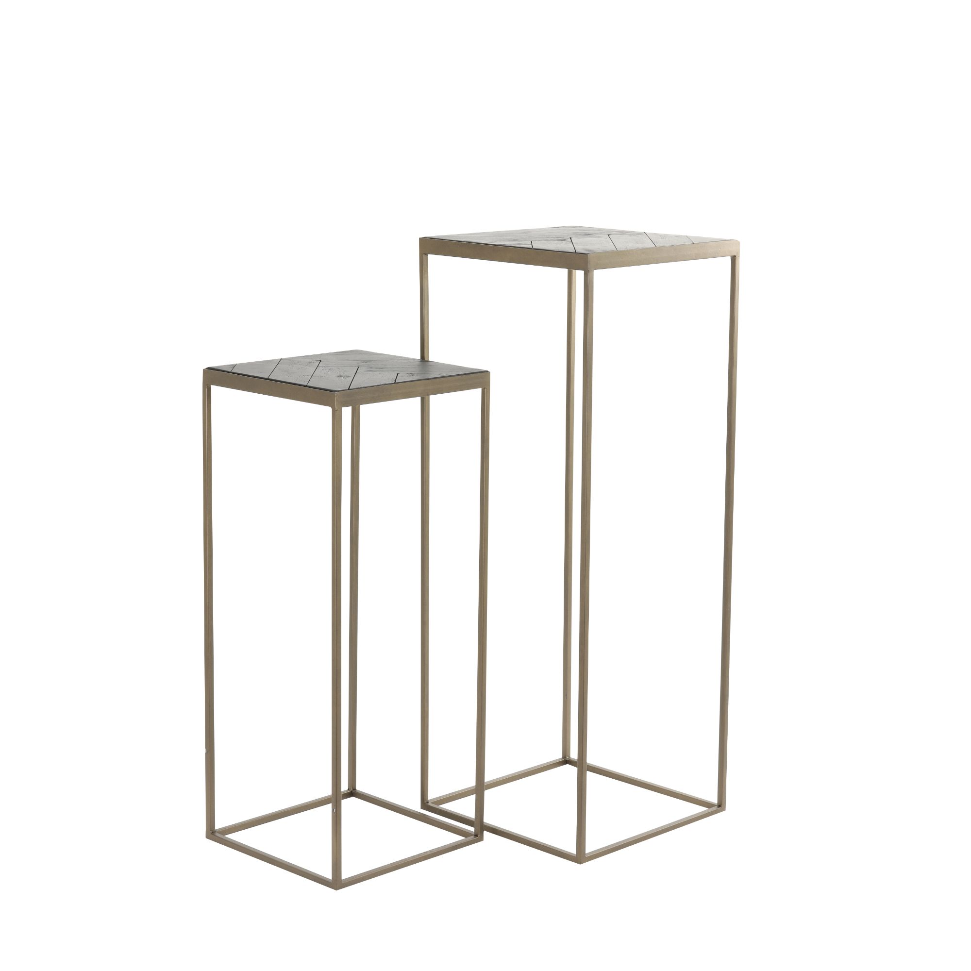 Light & Living bijzettafel CHISA - antiek brons - 38x38x100cm