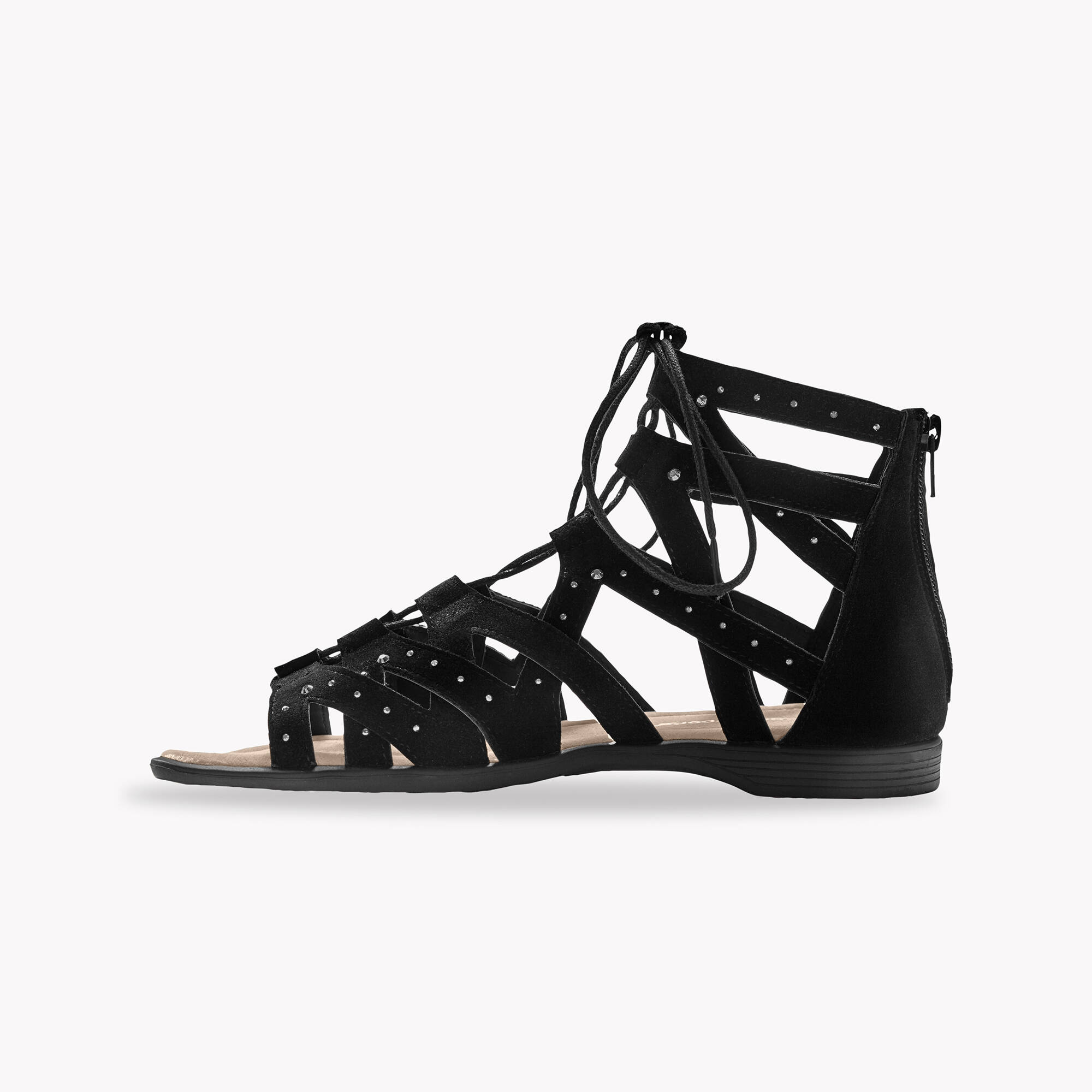 Sandales spartiates dessus strass