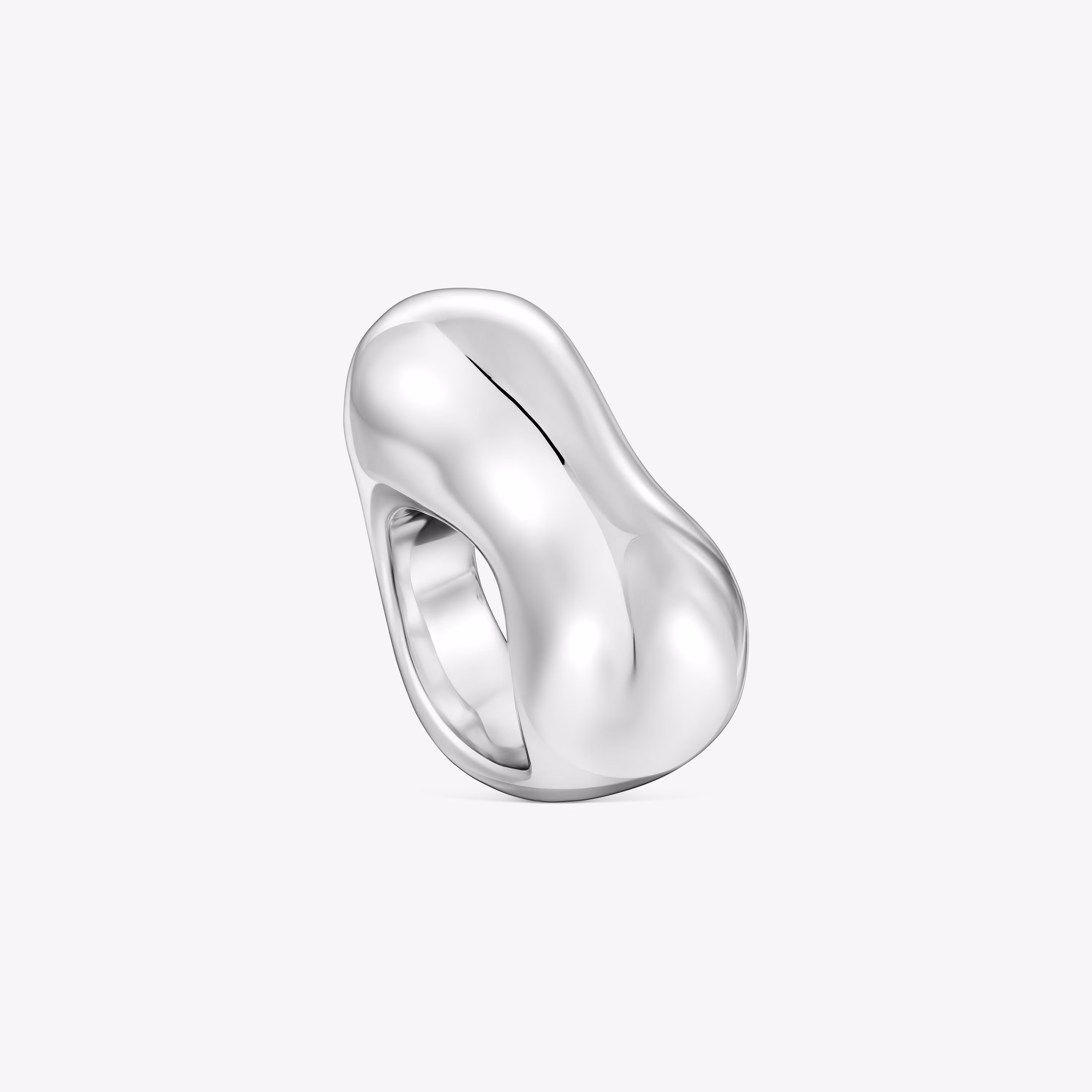 Anillo abombado de plata corazón Tabit