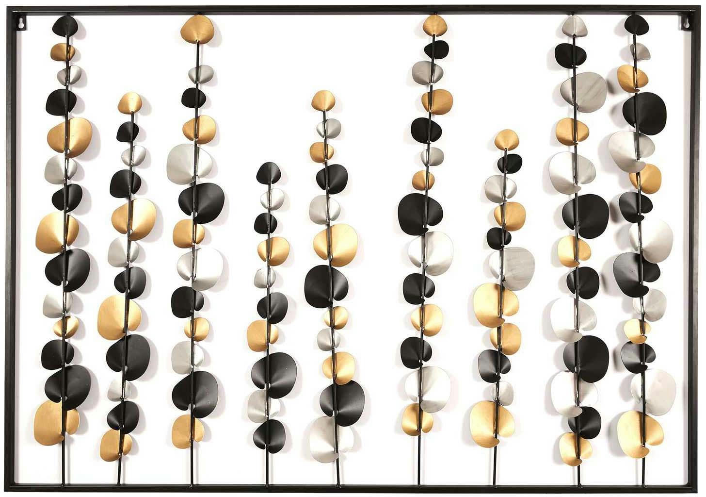 - Décoration murale fleuri en métal 100 x 70 cm