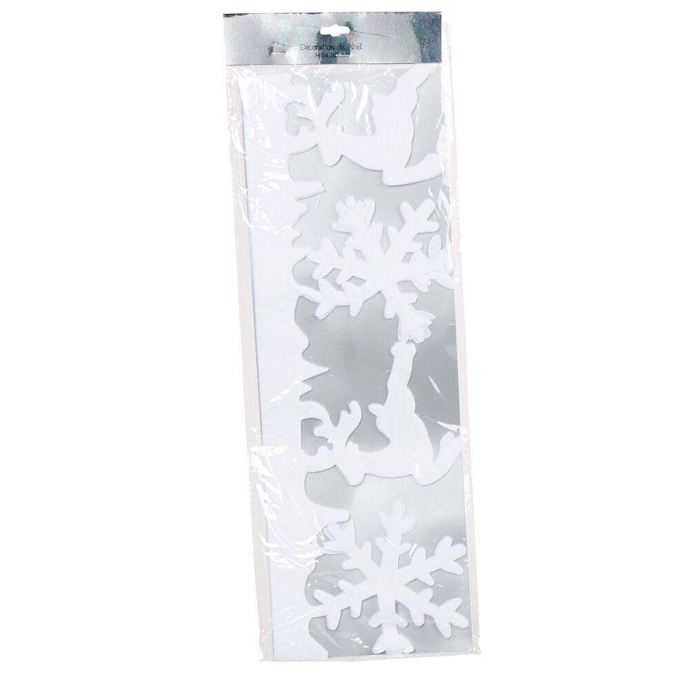 Guirlande feutrine motif renne et flocon blanc 1,8 m