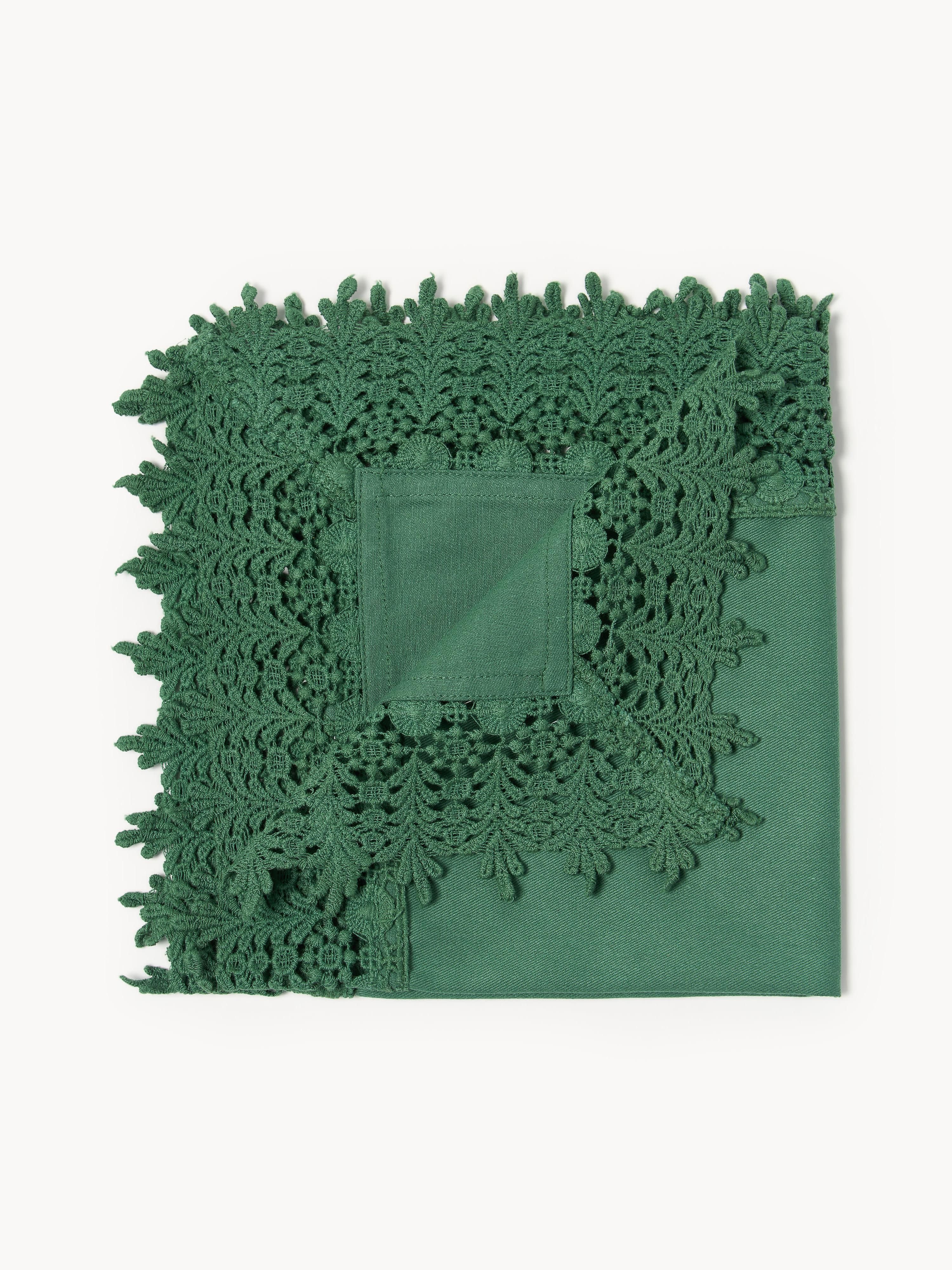 Stoffservietten Flavia mit Spitzenabschluss, 4er-Set