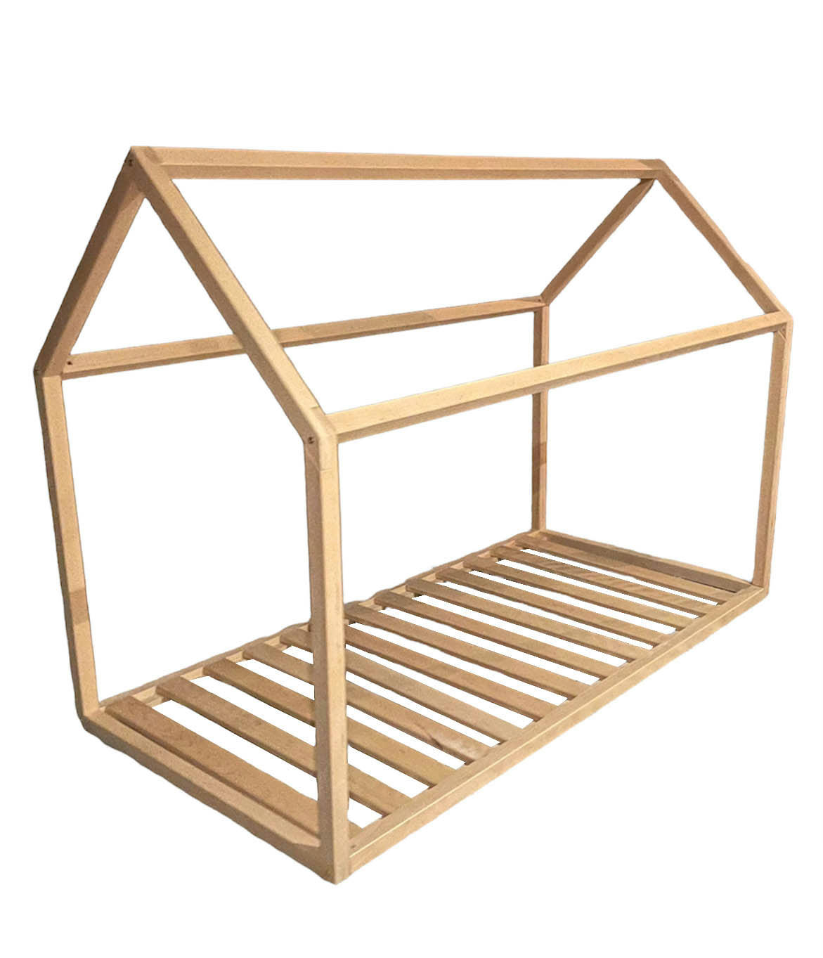 - Lit cabane enfant 90x190 en hêtre massif