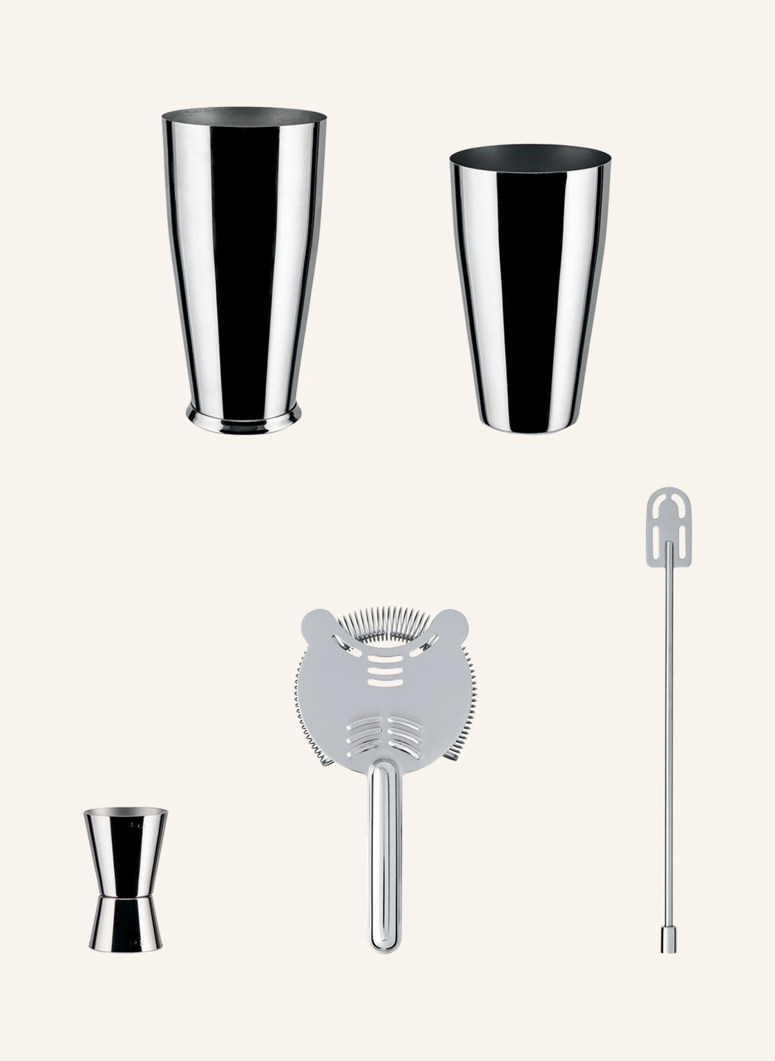 ALESSI 4-tlg. Bar-Set LUNAR ECLIPSE