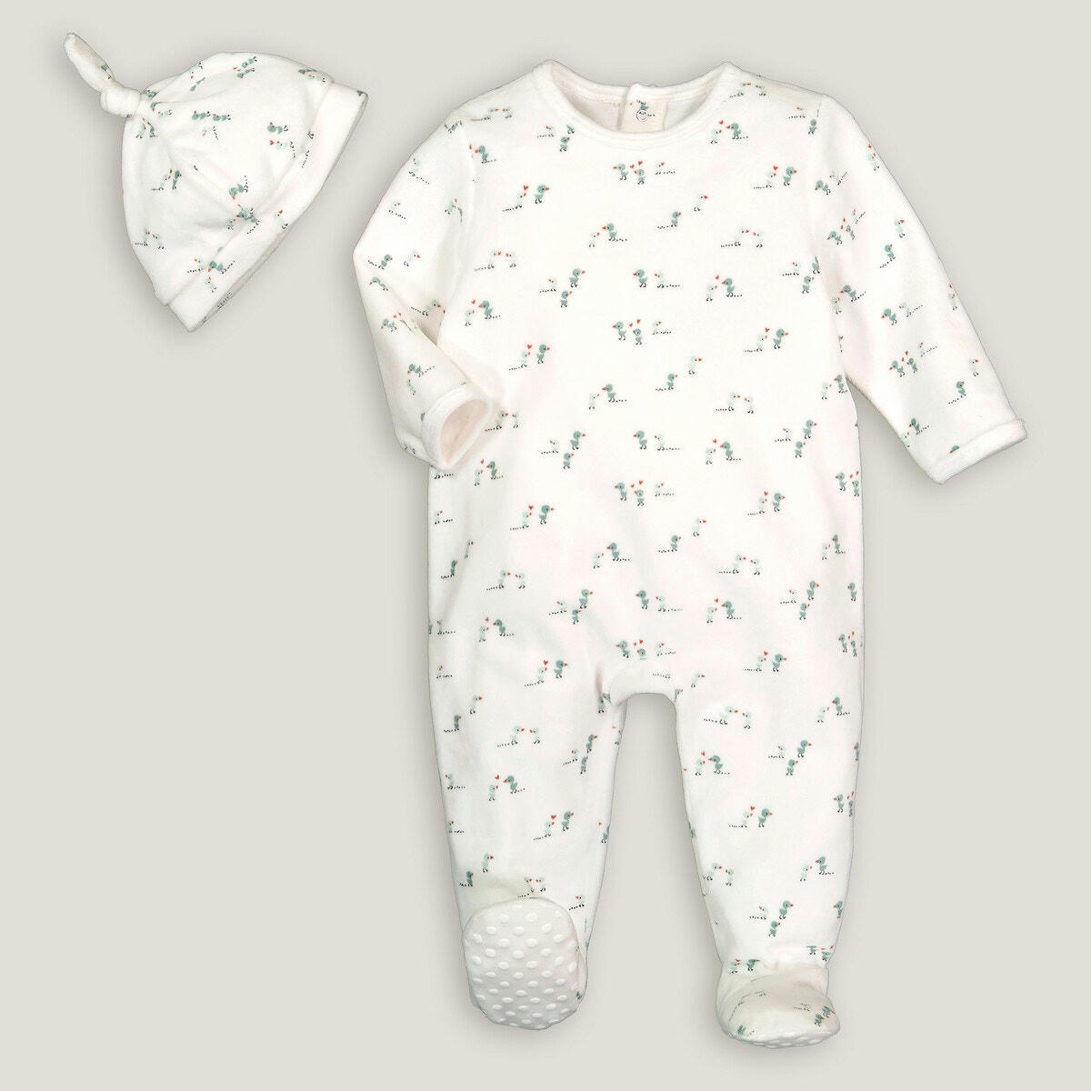 Ensemble pyjama et bonnet en velours