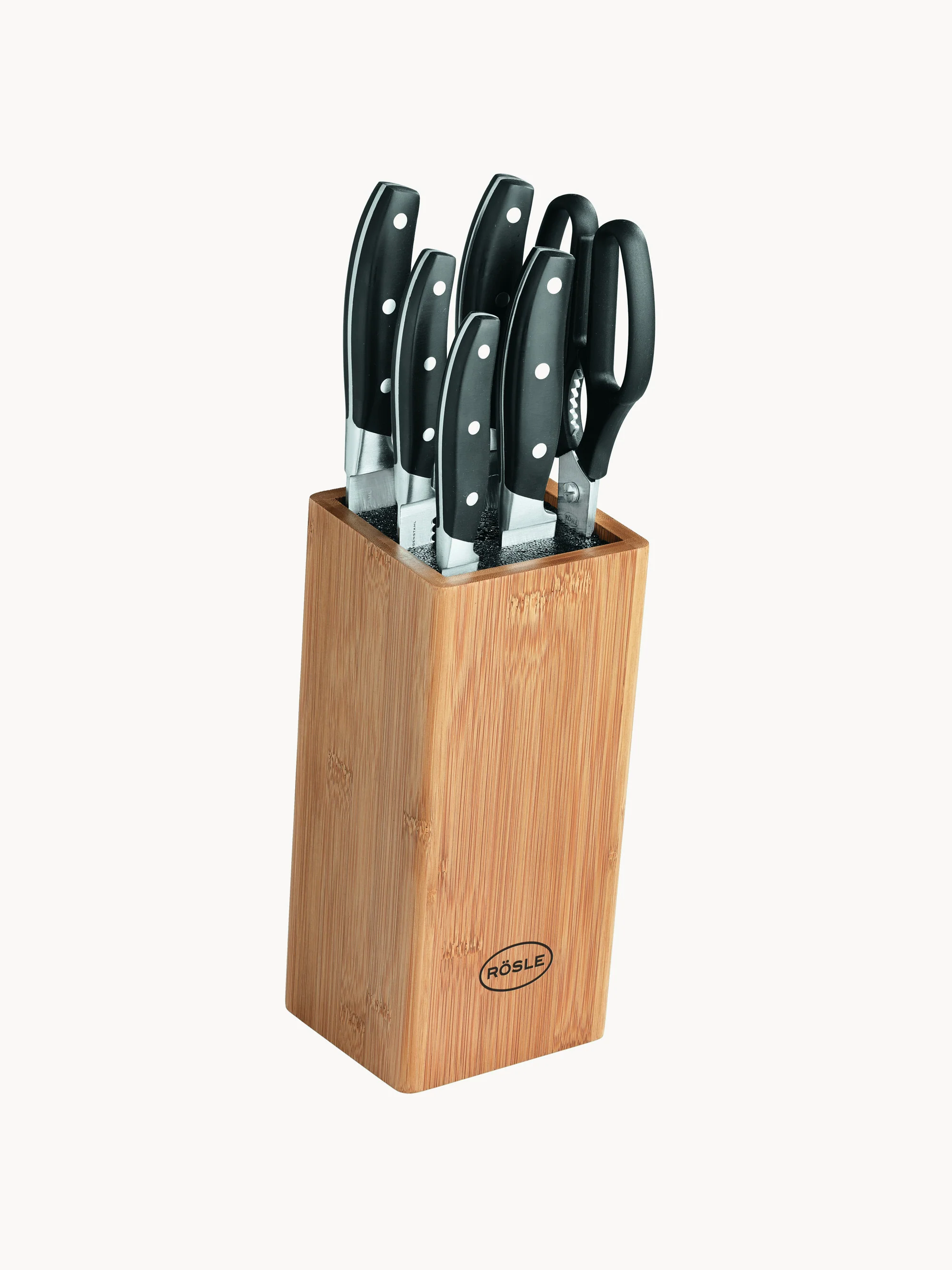 Messerblock Cuisine mit 5 Messern und 1 Schere, 7er-Set