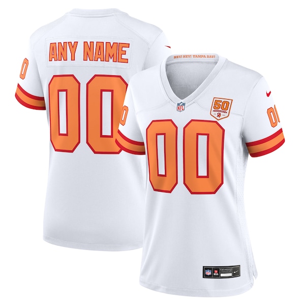 '76 Tampa Bay Buccaneers Nike Women's 50th Season Alternate Custom Game Jersey - White/Red