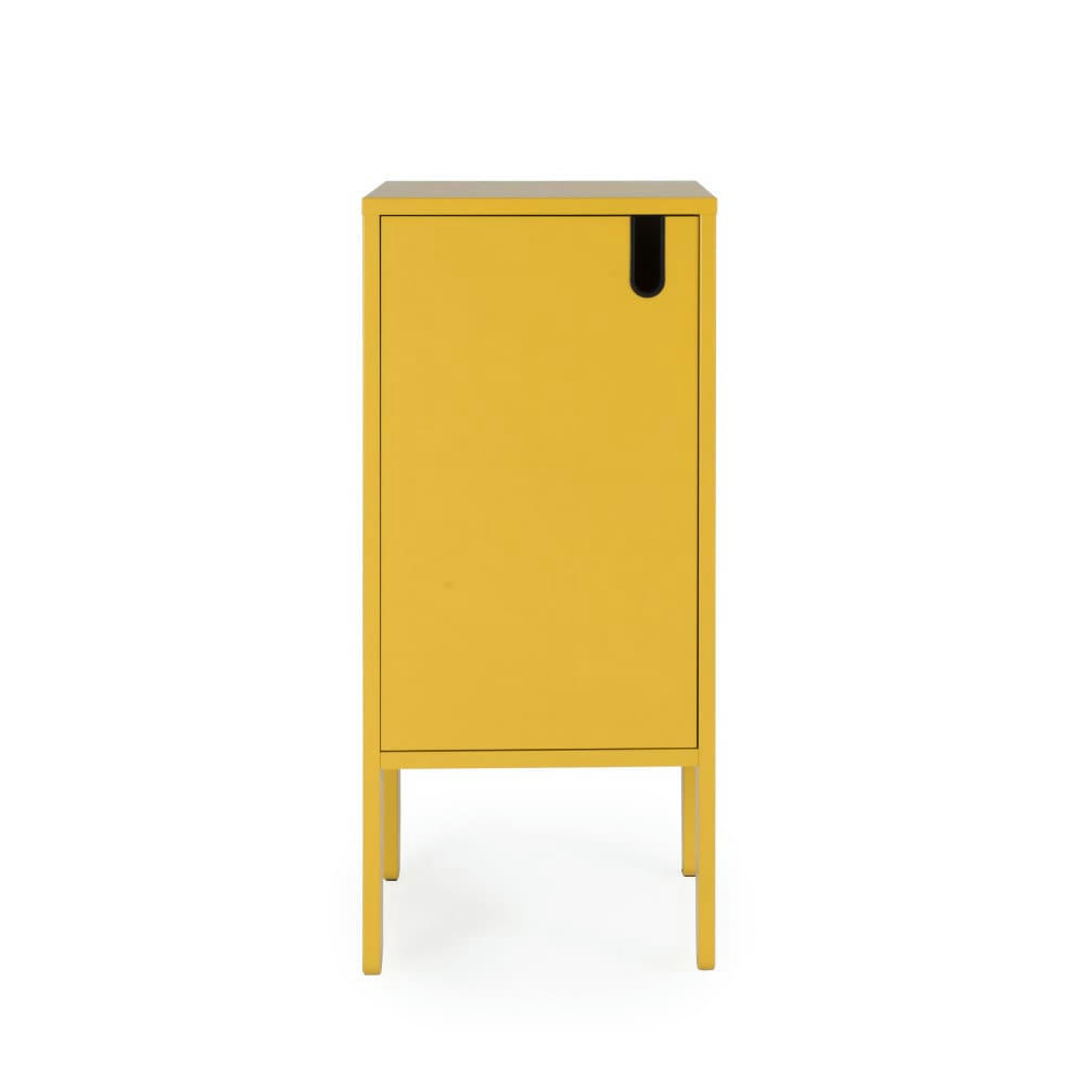 UNO - Petit meuble de rangement en bois H89cm jaune moutarde
