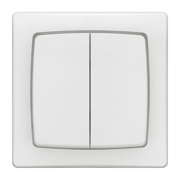 Interrupteur double va-et-vient blanc complet Legrand