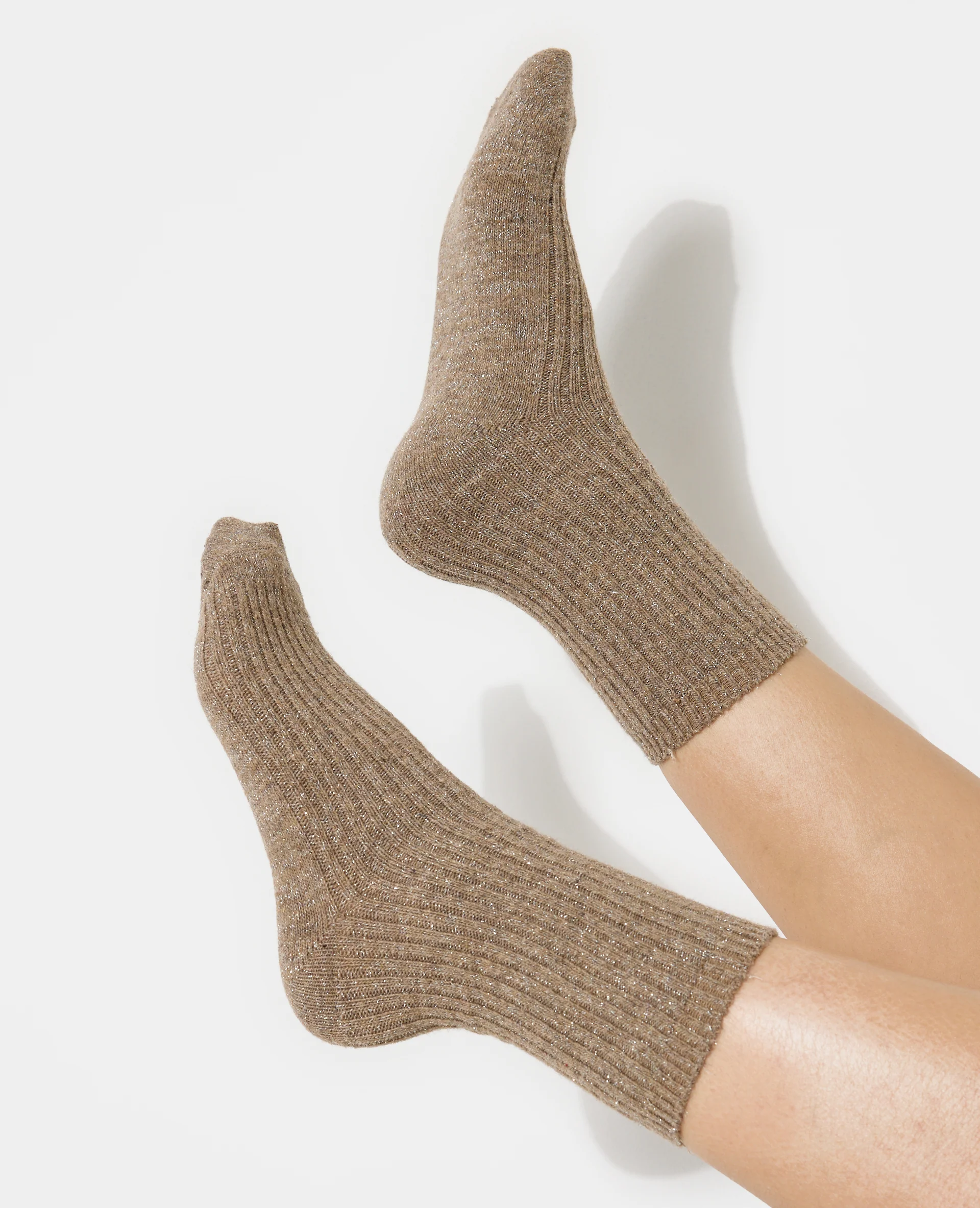 Paire de chaussettes en maille avec lurex