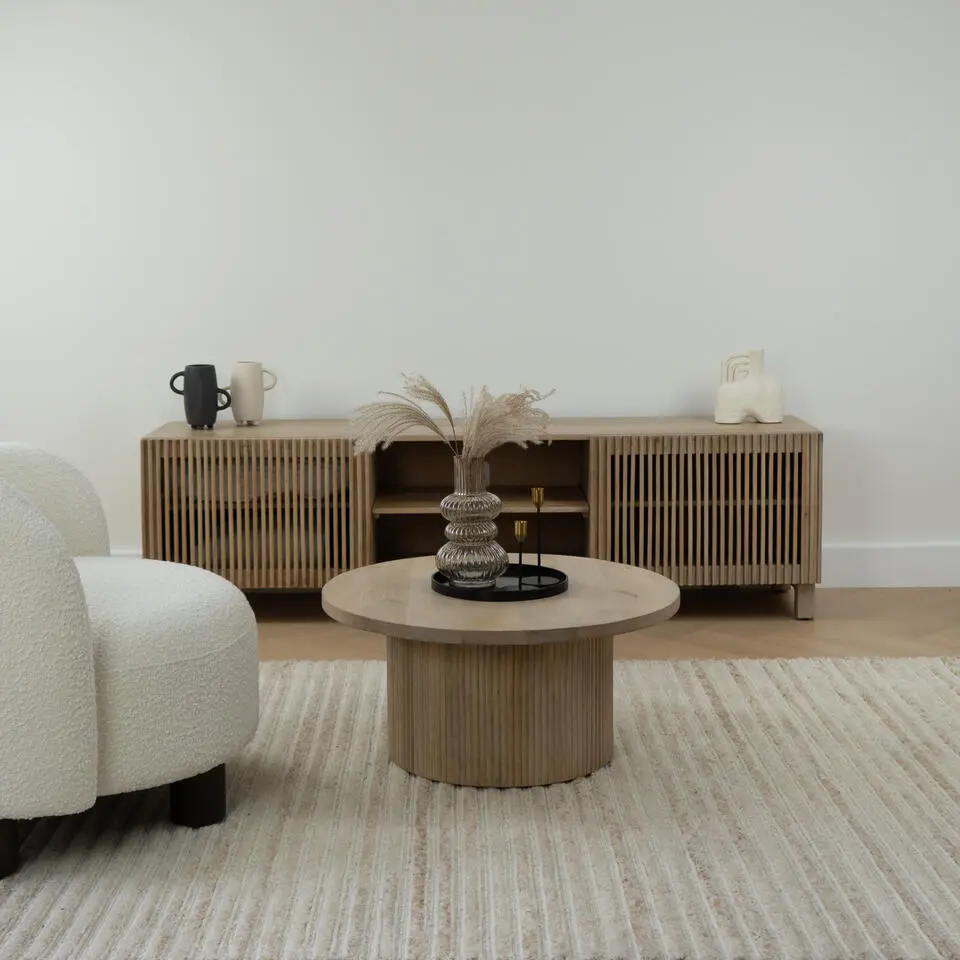 Lewis & Loft Salontafel Laila - FSC? Mangohout - Rond ?70 cm - Naturel