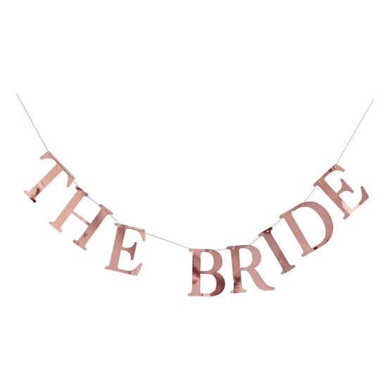 Ginger Ray Rose Gold Bride Peg Bunting 1.5m