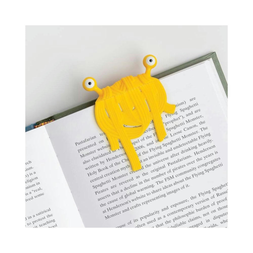 SPAGHETTI MONSTER - Marque-page spaghetti polypropylène jaune