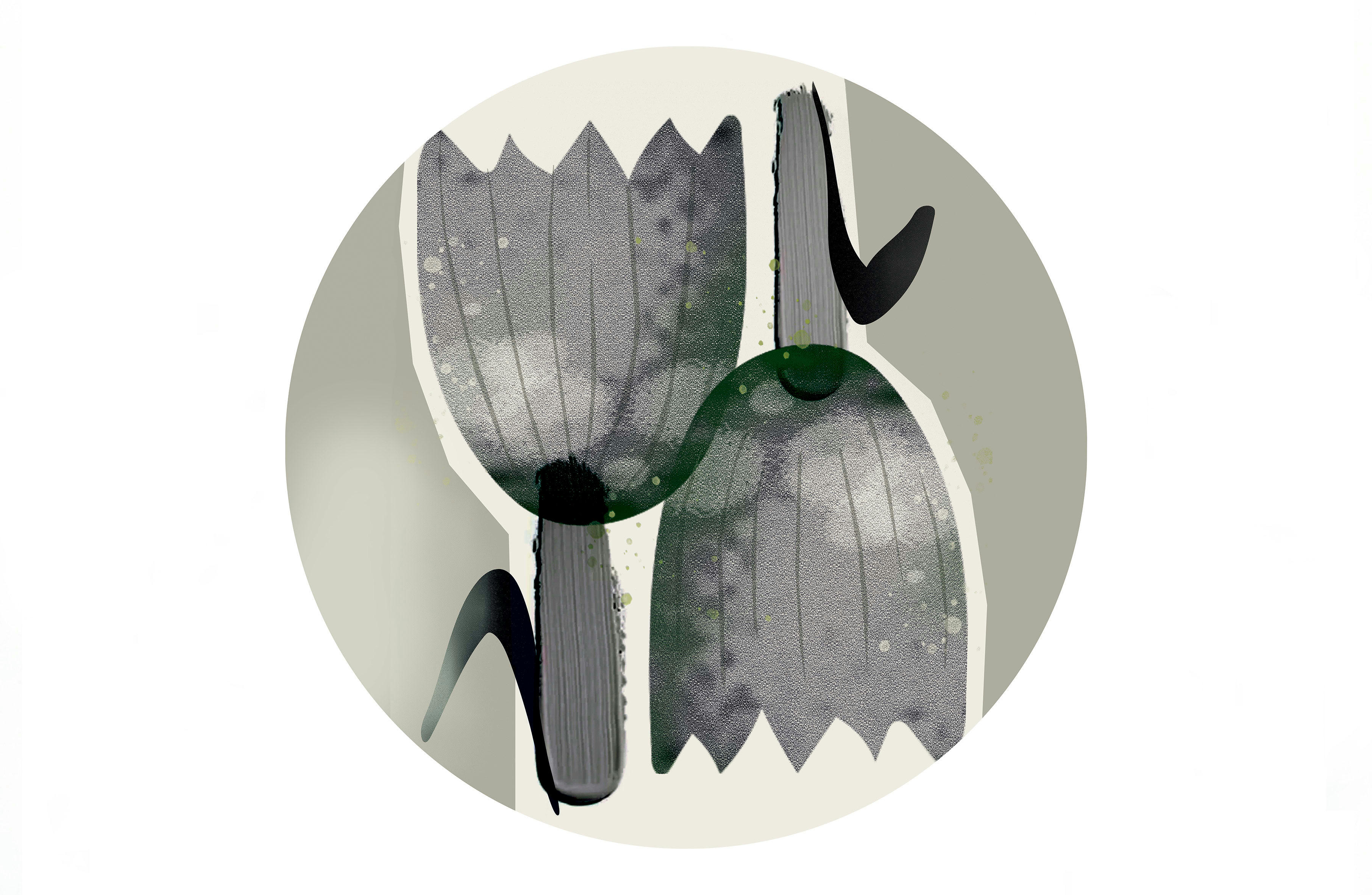 0 - Sticker mural rond design hollandais