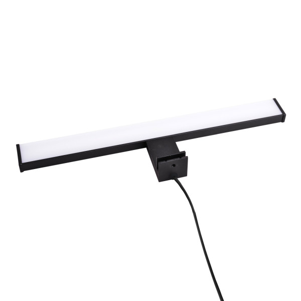 Kinkiet ELBAczarno-biały LED 1x8W 900lm wym:4,4x40x11,2cm IP44 Polux