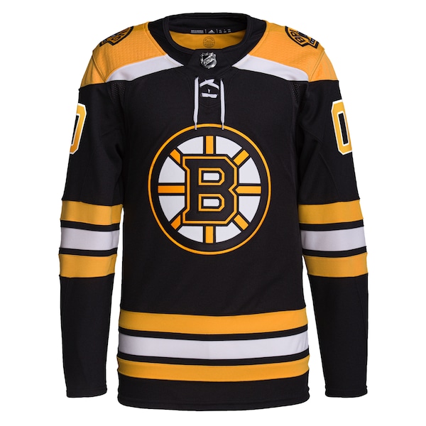 Boston Bruins adidas  Home  Primegreen Authentic Custom Jersey - Black