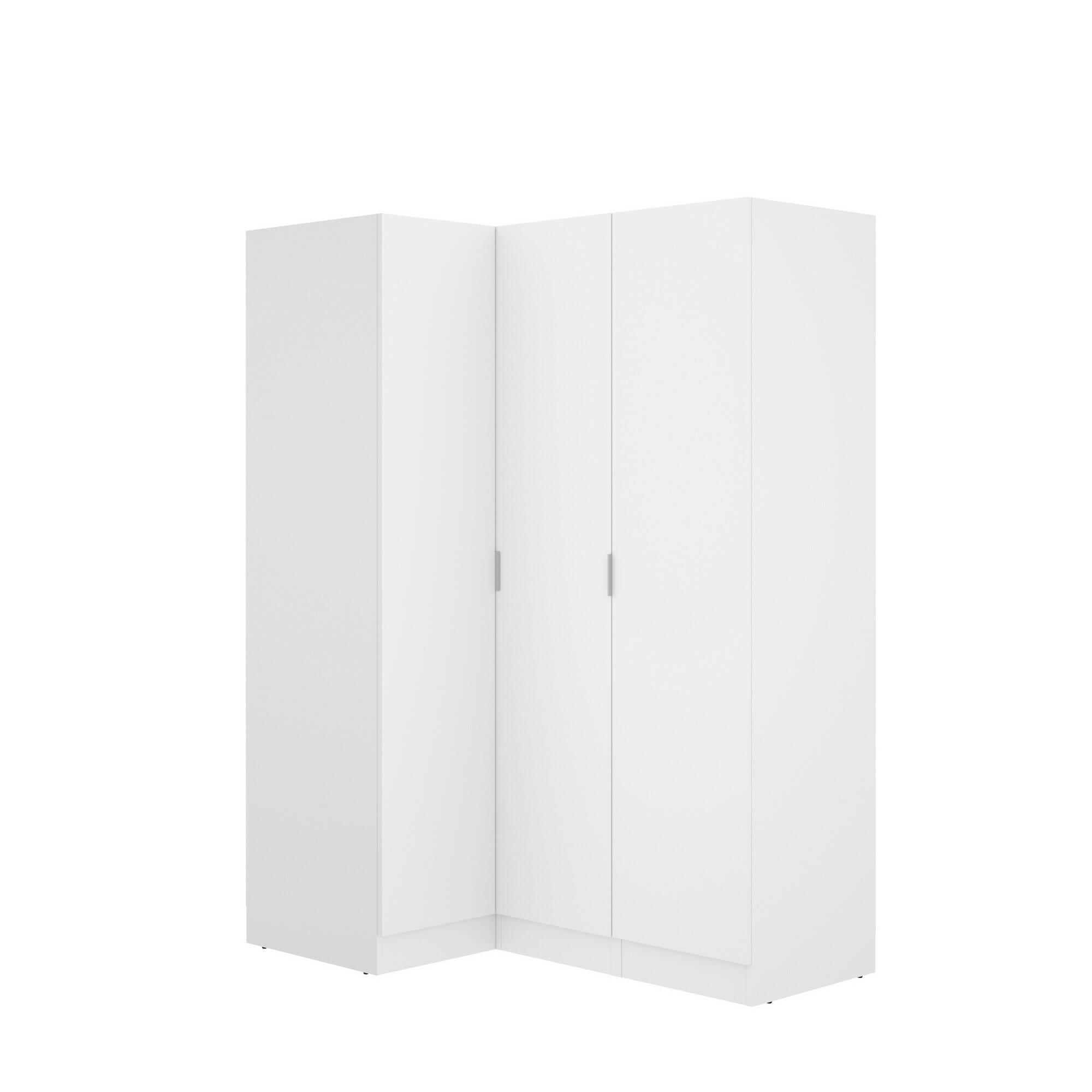DHUAR - Garde-robe effet bois blanc