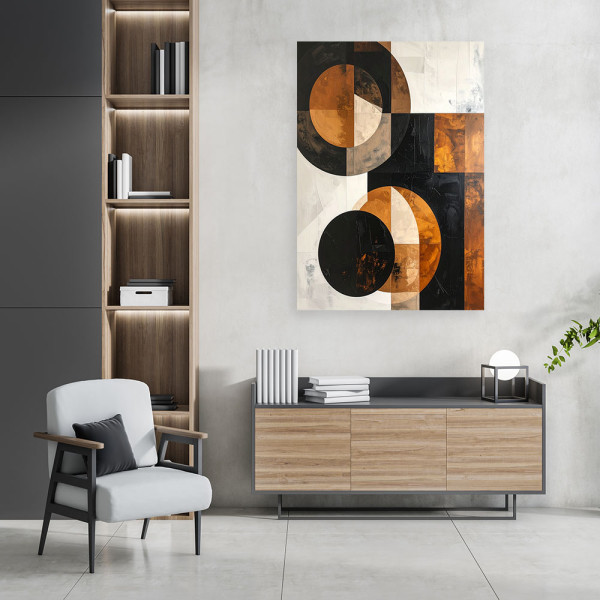 Obraz do salonu sypialni biura kuchni, Abstrakcja koła kształty 20x30