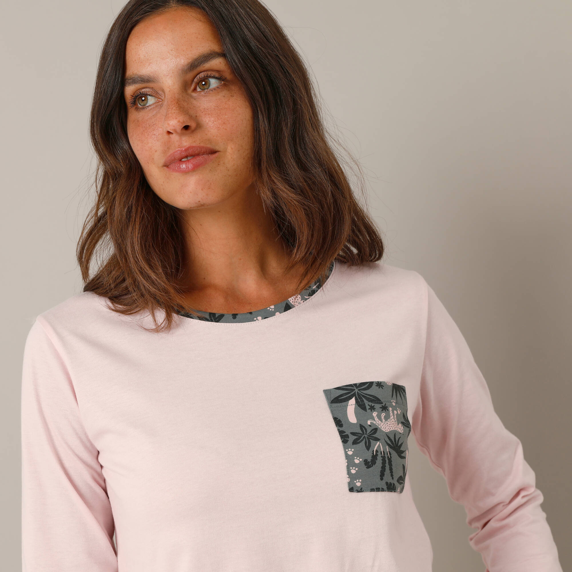 Pyjama imprimé jungle, maille jersey coton