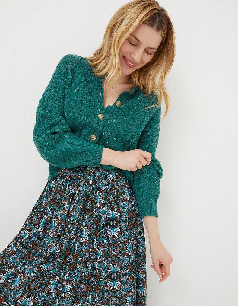 Chloe Cable Crew Cardigan