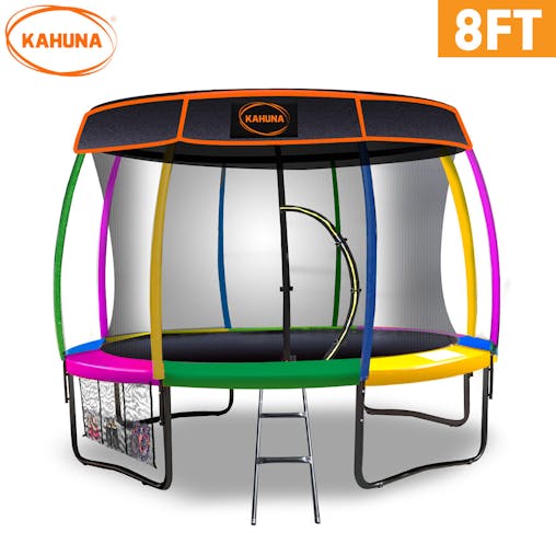 NNEDPE Kahuna Trampoline 8 ft withRoof - Rainbow