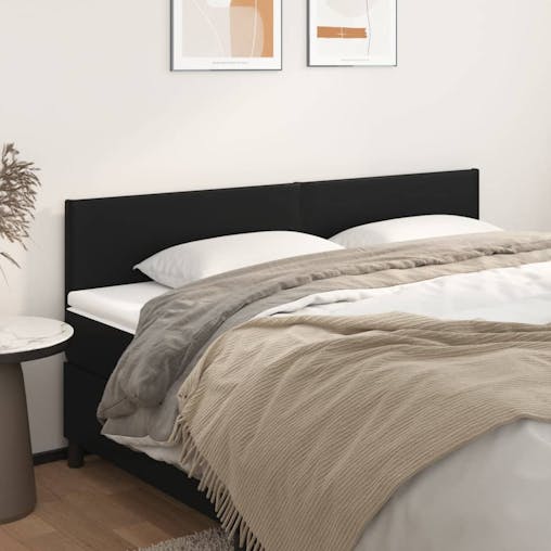 NNEVL Headboards 2 pcs Black 80x5x78/88 cm Faux Leather