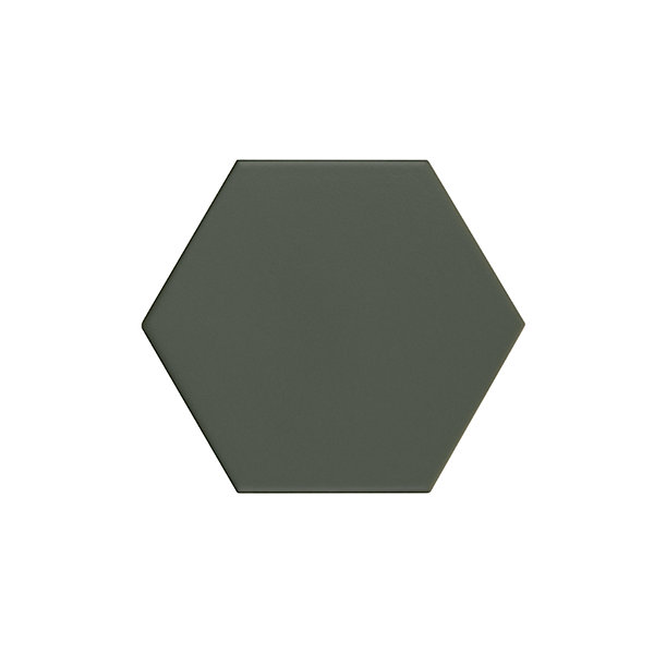 Carrelage sol / mur hexagonal uni vert mate 11,6x10,1 cm KROMATIKA GREEN