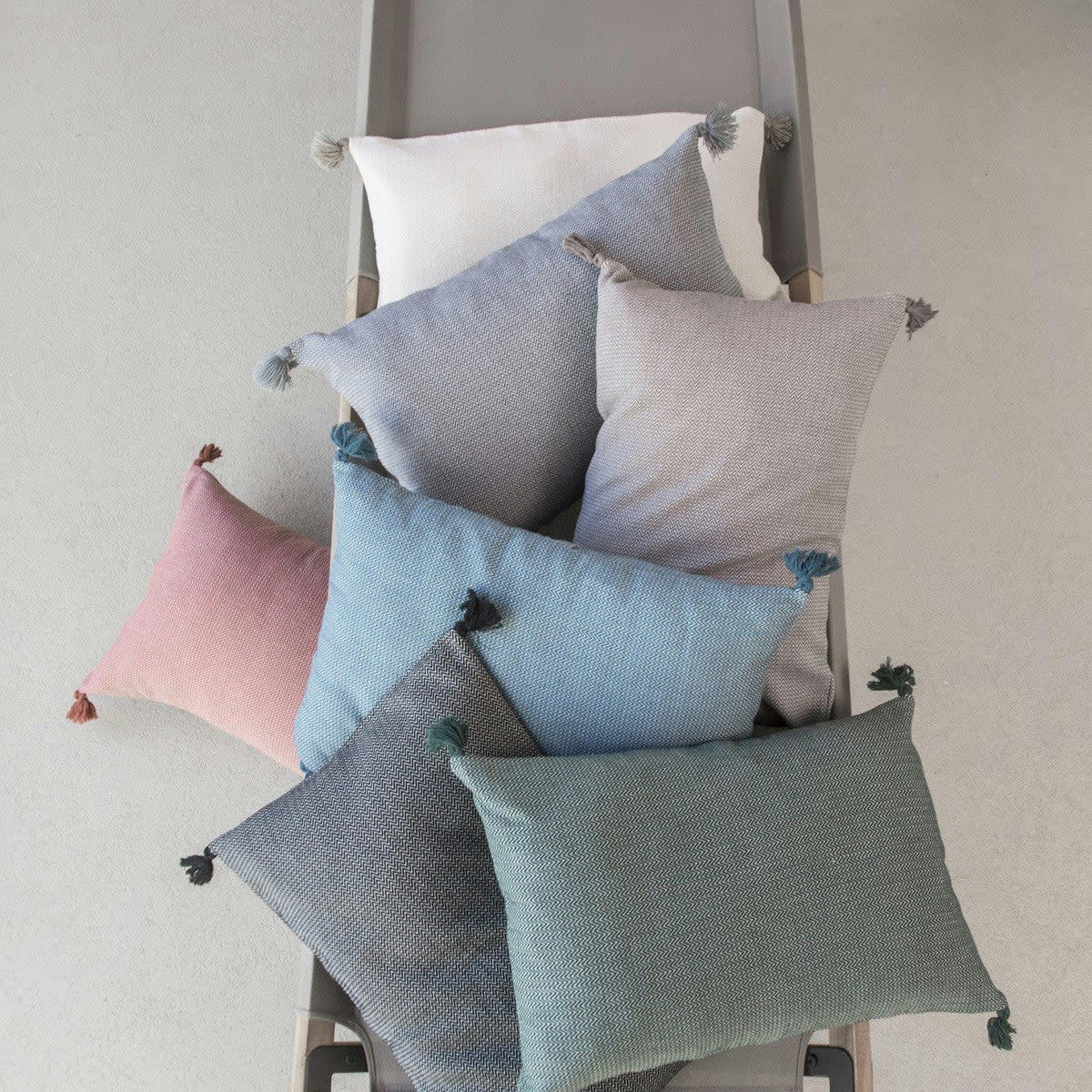 STOCKHOLM - Housse de coussin rectangle coton  60x40 vert kaki