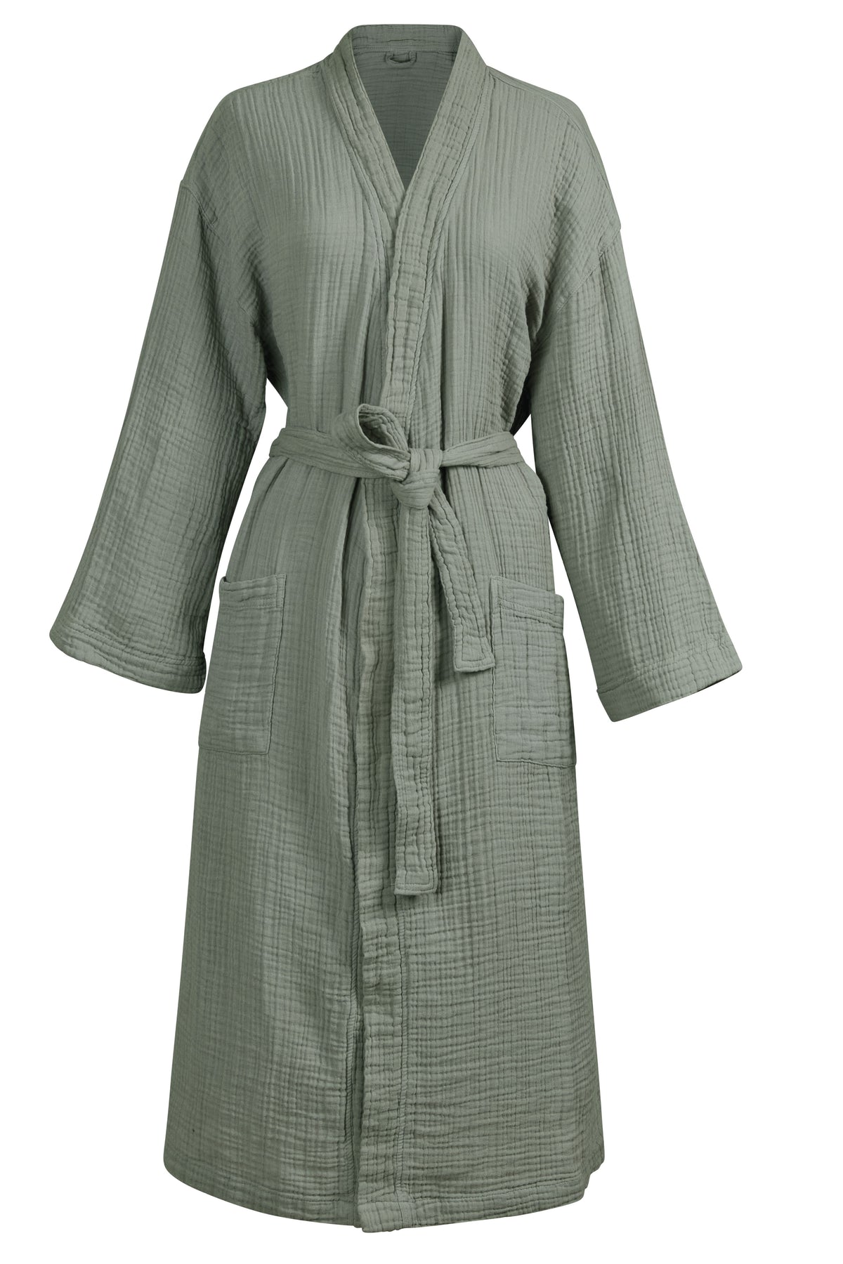 vtwonen Gentle Embrace Bathrobe - L/XL - Saliegroen