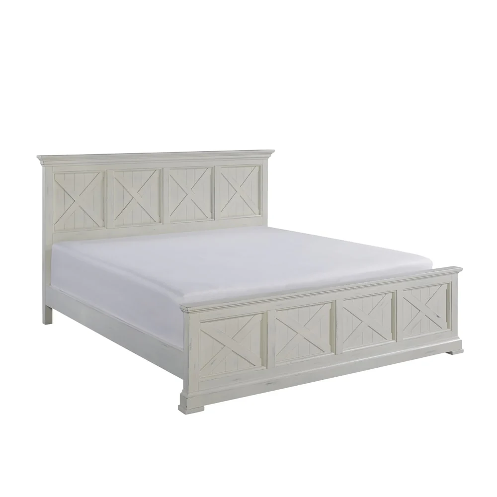 Homestyles Seaside Lodge Off-White King Bed Frame