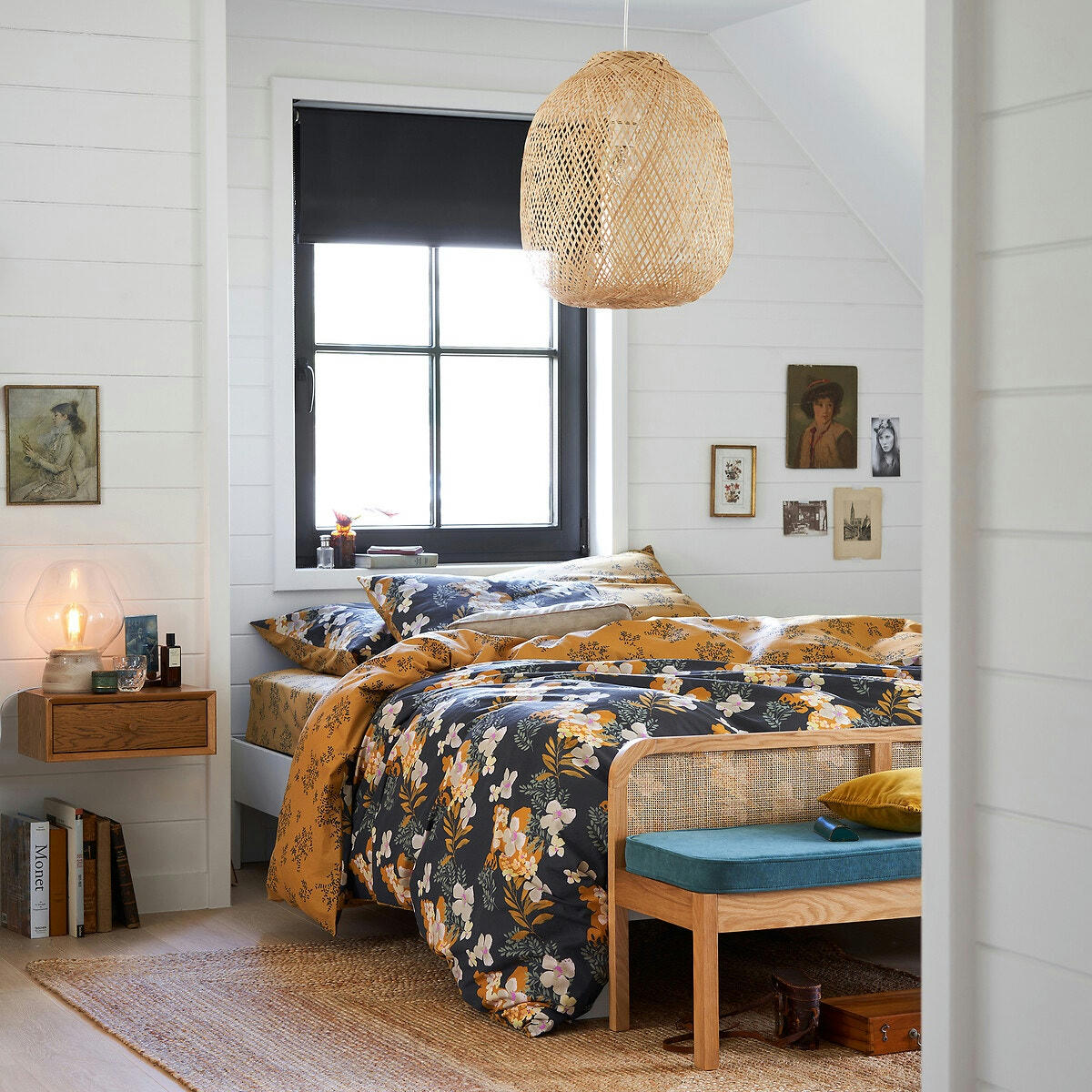 Drap-housse coton lavé, Shabby