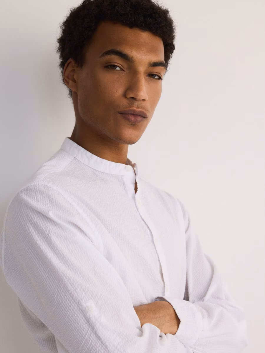 Structural Fabric Regular Fit Shirt