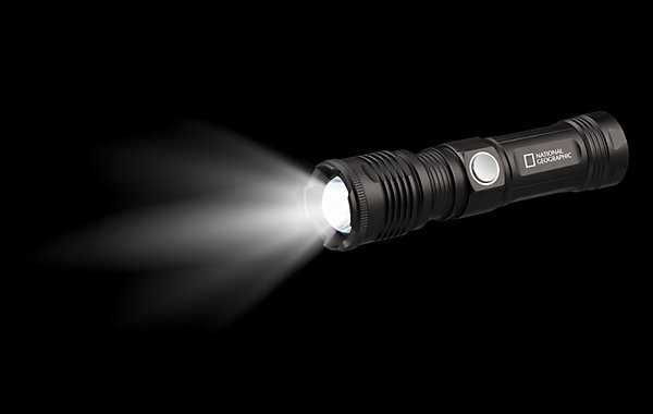 National Geographic Lampe torche LED 1000lm Zoom Focus batterie USB aimant extérieur camping