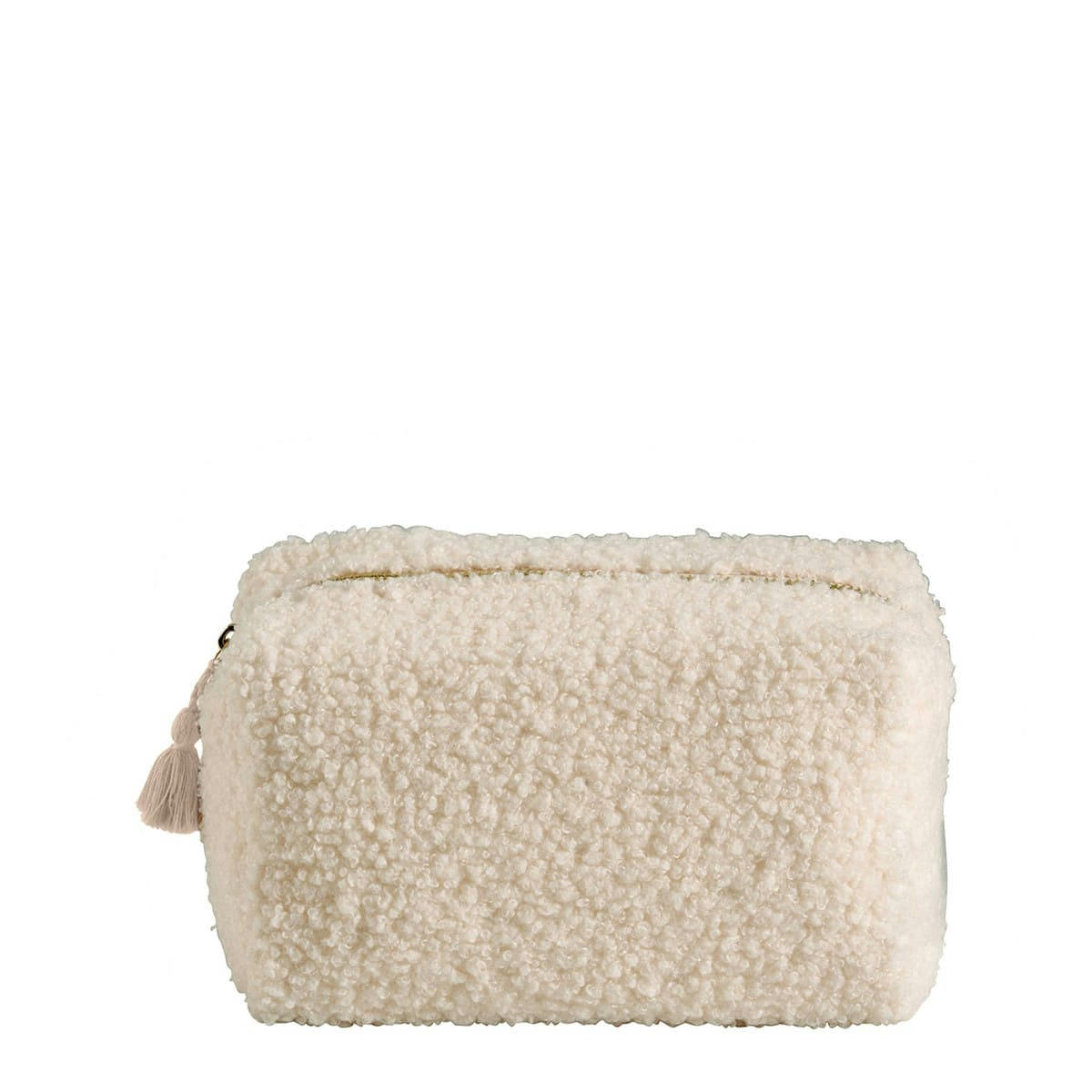 - Trousse de toilette rectangulaire Bouclette écrue - Petit modèle