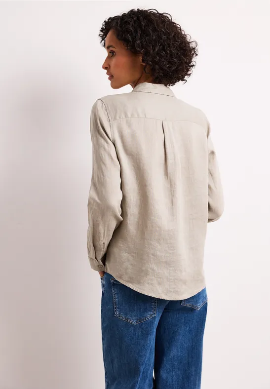 Leinenbluse mit Brusttaschen