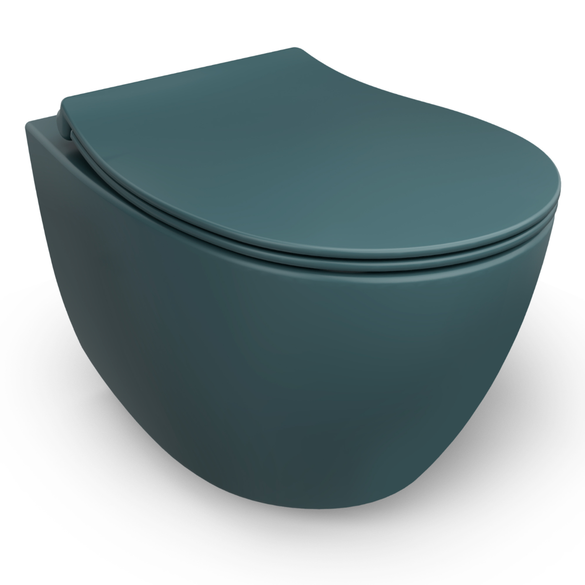 Isvea Wc Toilet Badkamer Hangend Petrol Groen Inclusief Softclose Toiletbril