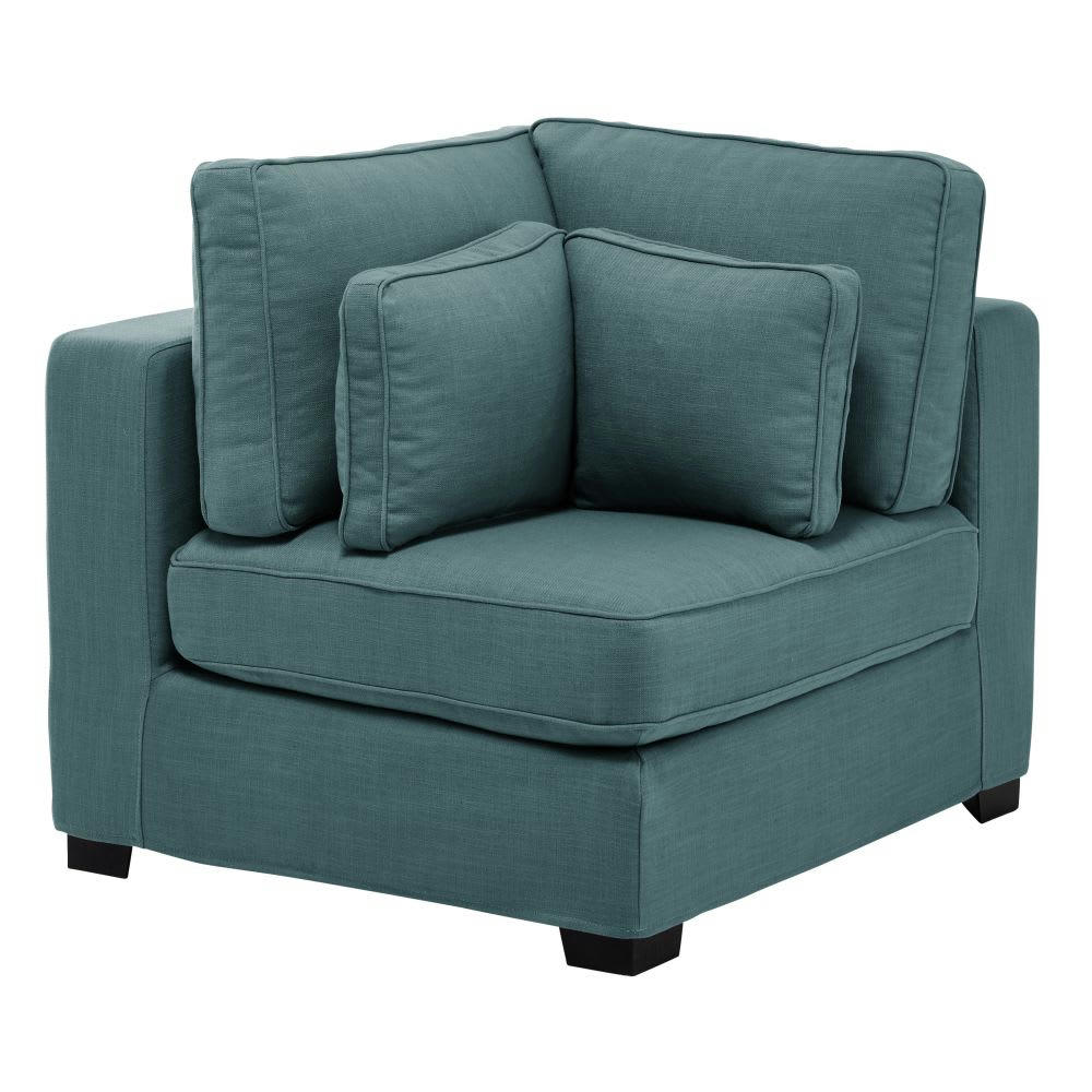 Milano - Angle pour canapé modulable bleu pétrole